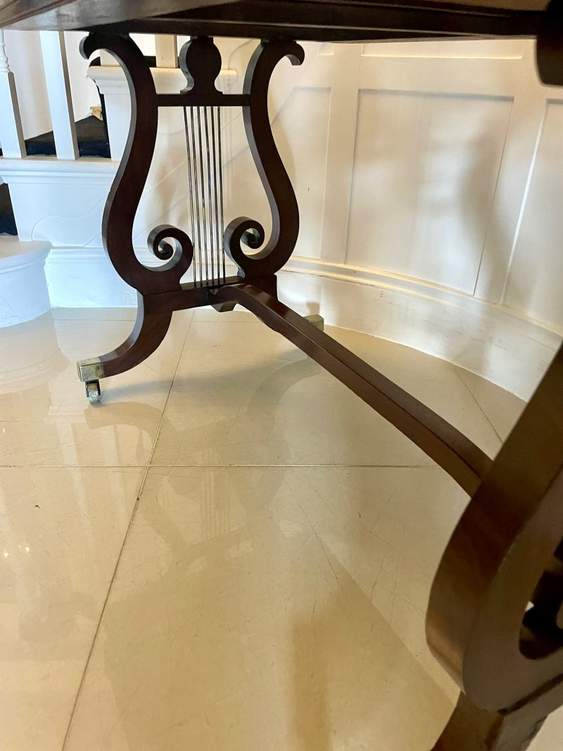 Superb Quality Antique Regency Mahogany Free Standing Writing Desk - Image 12